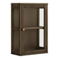 Zamora Væghængt Vitrine - Væghængt Vitrine, Eg/Egefiner/Hærdet Glas 20X40X60 Cm ⎮ 5713917047260 ⎮ 3001603