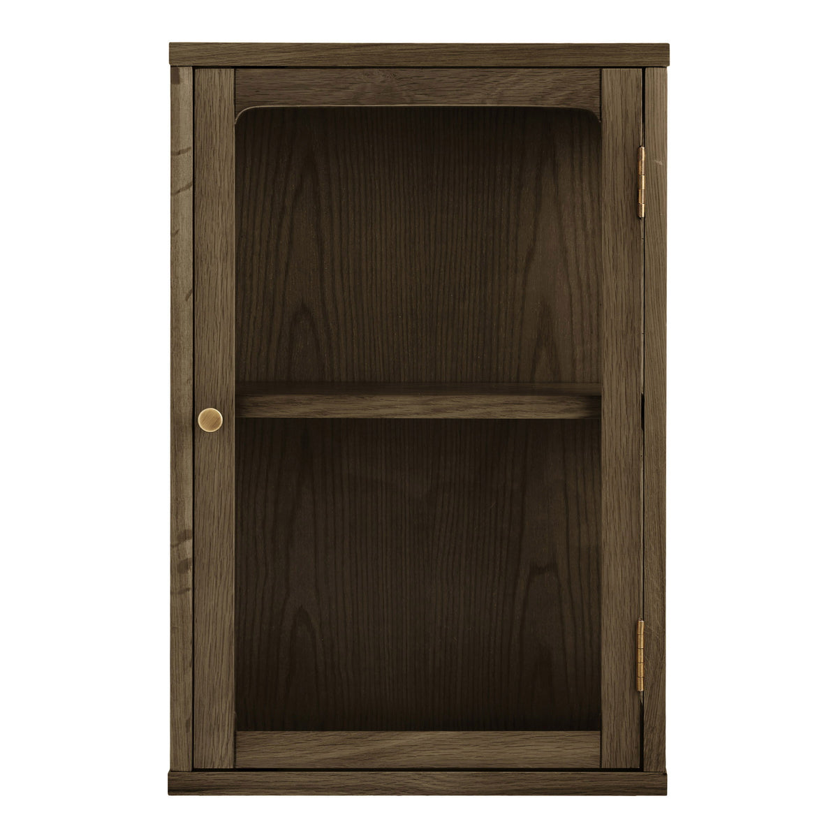 Zamora Væghængt Vitrine - Væghængt Vitrine, Eg/Egefiner/Hærdet Glas 20X40X60 Cm ⎮ 5713917047260 ⎮ 3001603