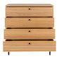 Kyoto Kommode - Kommode, 4 Skuffer, Egefiner, Natur, Sorte Metalben 80X40X85 Cm ⎮ 5713917027620 ⎮ 3101005 