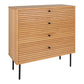 Kyoto Kommode - Kommode, 4 Skuffer, Egefiner, Natur, Sorte Metalben 80X40X85 Cm ⎮ 5713917027620 ⎮ 3101005 