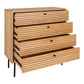 Kyoto Kommode - Kommode, 4 Skuffer, Egefiner, Natur, Sorte Metalben 80X40X85 Cm ⎮ 5713917027620 ⎮ 3101005 