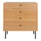 Kyoto Kommode - Kommode, 4 Skuffer, Egefiner, Natur, Sorte Metalben 80X40X85 Cm ⎮ 5713917027620 ⎮ 3101005 