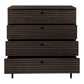 Kyoto Kommode - Kommode, 4 Skuffer, Egefiner, Smoked, Sorte Metalben 80X40X85 Cm ⎮ 5713917032488 ⎮ 3101006 