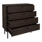 Kyoto Kommode - Kommode, 4 Skuffer, Egefiner, Smoked, Sorte Metalben 80X40X85 Cm ⎮ 5713917032488 ⎮ 3101006 