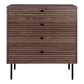 Kyoto Kommode - Kommode, 4 Skuffer, Egefiner, Smoked, Sorte Metalben 80X40X85 Cm ⎮ 5713917032488 ⎮ 3101006 