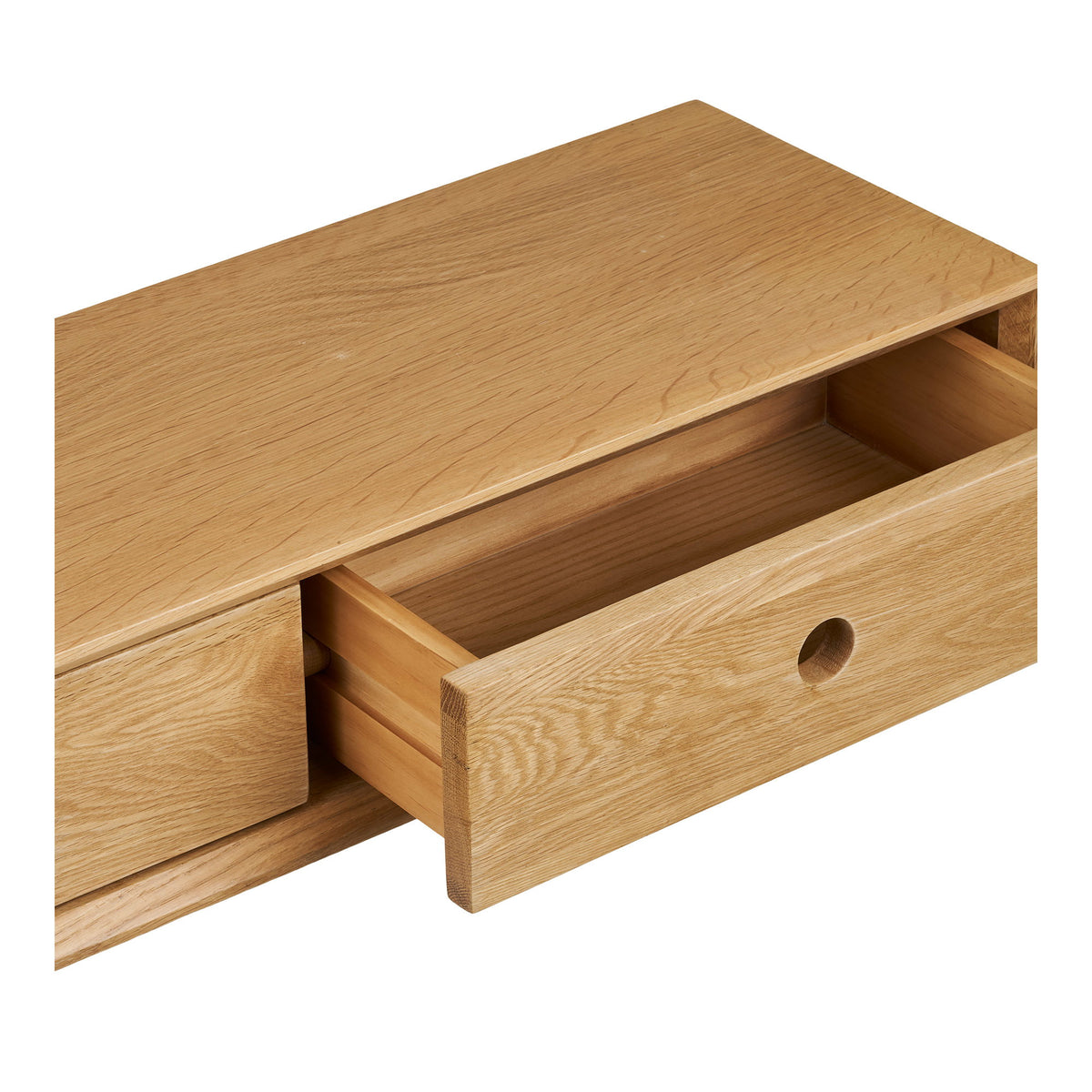Luzern Væghængt Kommode - Væghængt Kommode, 2 Skuffer, Lakeret Eg 80X25X15 Cm ⎮ 5713917046478 ⎮ 3102041 