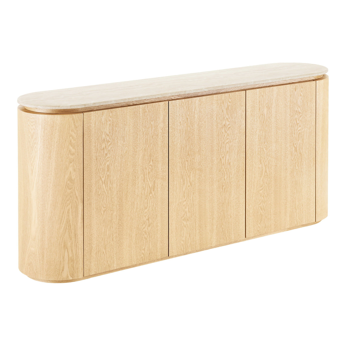 Larvik Skænk - Skænk, Granit/Ask Finer, Natur/Off White 180X40X85 Cm ⎮ 5713917046966 ⎮ 3150300