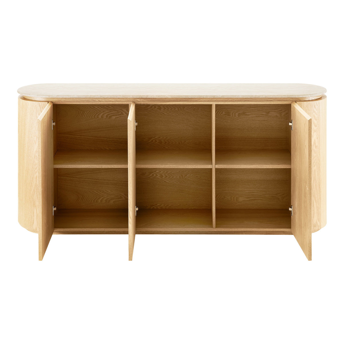 Larvik Skænk - Skænk, Granit/Ask Finer, Natur/Off White 180X40X85 Cm ⎮ 5713917046966 ⎮ 3150300