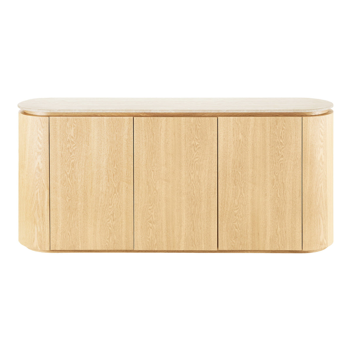 Larvik Skænk - Skænk, Granit/Ask Finer, Natur/Off White 180X40X85 Cm ⎮ 5713917046966 ⎮ 3150300