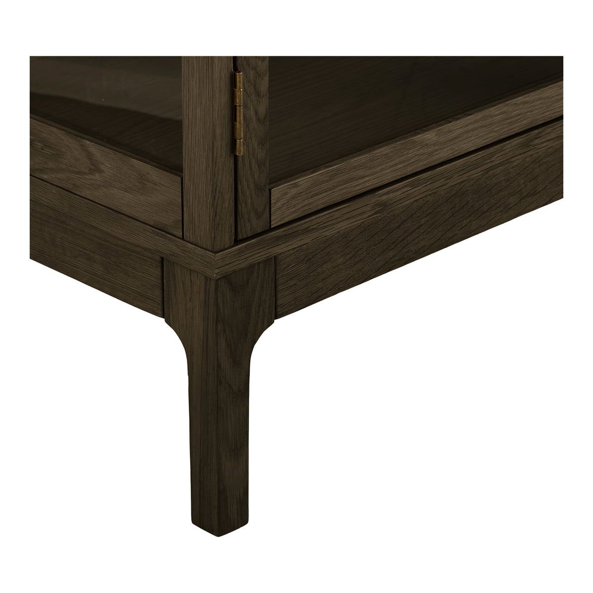 Zamora Skænk - Skænk, 4 Glaslåger, 1 Hylde, Eg/Egefiner/Hærdet Glas, Mørkebrun 40X180X80 Cm ⎮ 5713917047239 ⎮ 3150400