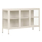 Brisbane Skænk - Skænk, 3 Glaslåger, Stål, Off White 140X40X85 Cm ⎮ 5713917045716 ⎮ 3151010 
