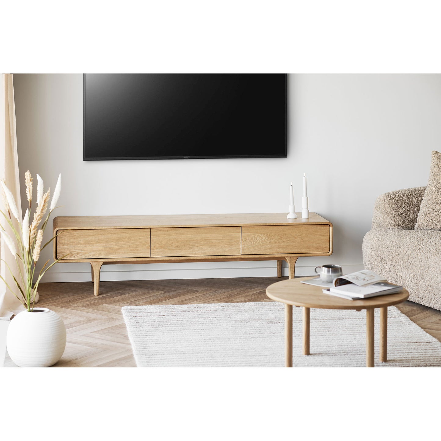 Darwin Tv-Bænk - Tv-Bænk, Egetræ, Natur 180X45X45 Cm ⎮ 5713917037469 ⎮ 3201020 