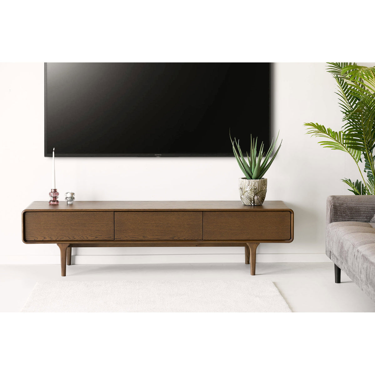 Darwin Tv-Bænk - Tv-Bænk, Egetræ, Mørkebrun 180X45X45 Cm ⎮ 5713917044771 ⎮ 3201021 