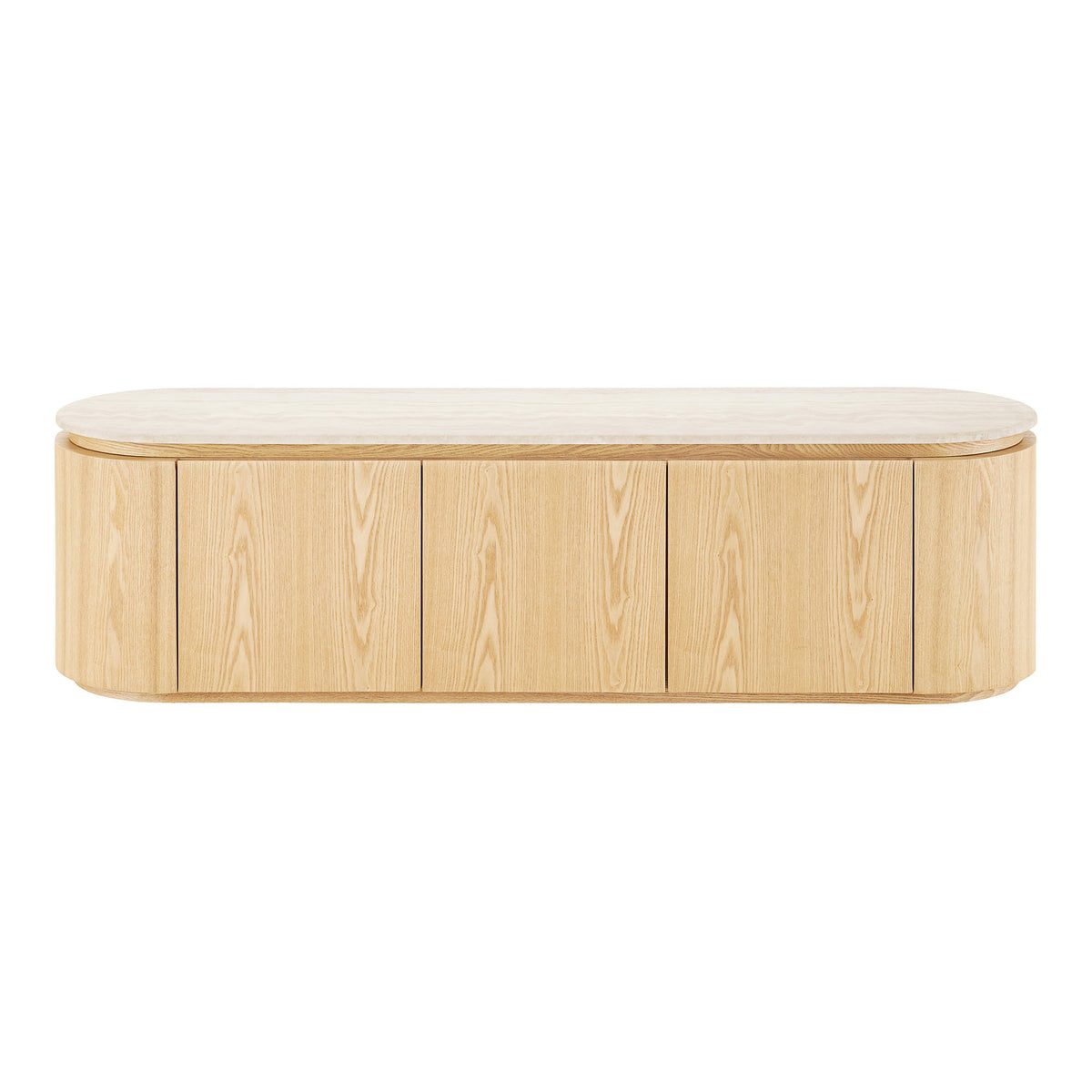 Larvik Tv-Bænk - Tv-Bænk, Granit/Ask Finer, Natur/Off White 160X40X45 Cm ⎮ 5713917046973 ⎮ 3201030 