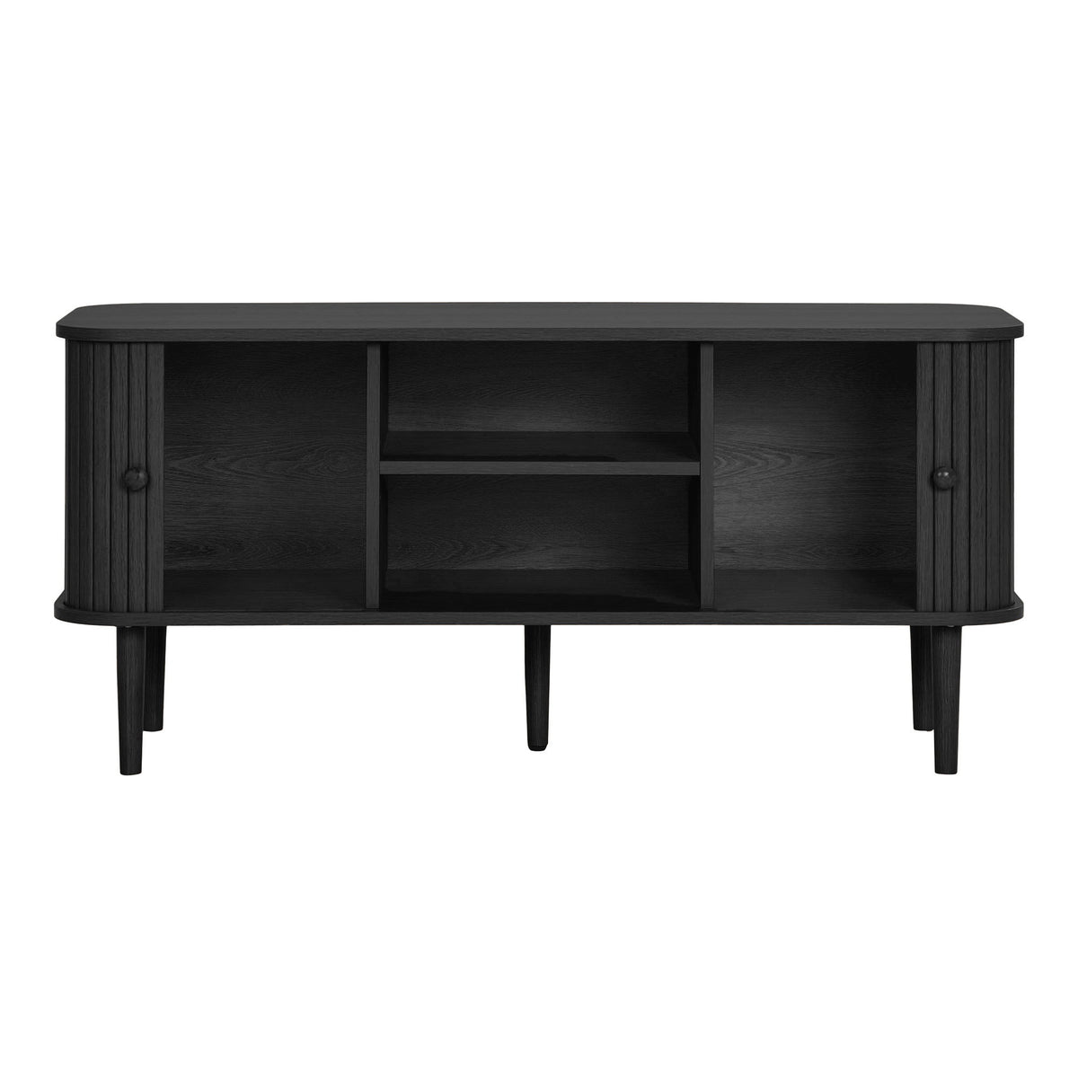 Nikko Tv-Bænk - Tv-Bænk, 2 Låger, Sort 113X40X52 Cm ⎮ 5713917047710 ⎮ 3201040 