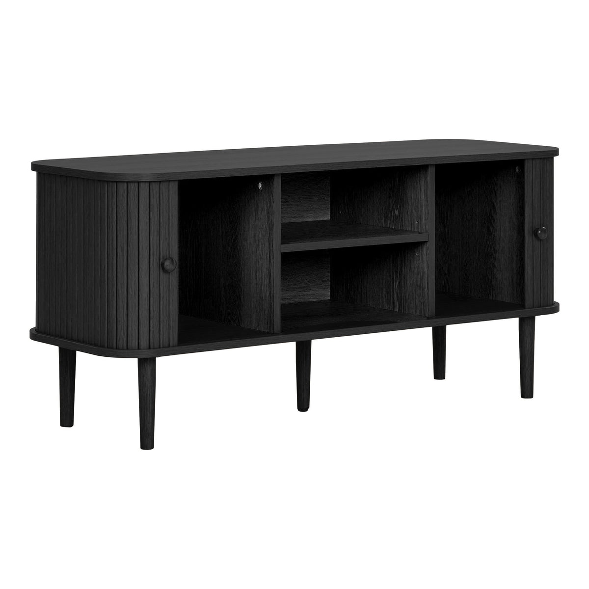 Nikko Tv-Bænk - Tv-Bænk, 2 Låger, Sort 113X40X52 Cm ⎮ 5713917047710 ⎮ 3201040 