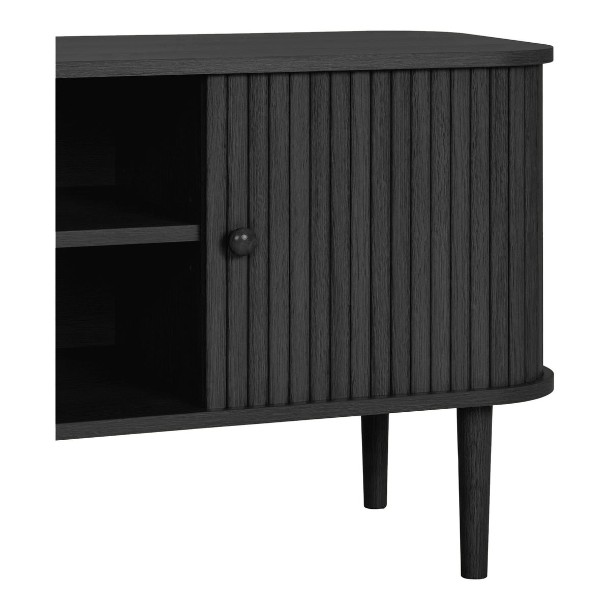 Nikko Tv-Bænk - Tv-Bænk, 2 Låger, Sort 113X40X52 Cm ⎮ 5713917047710 ⎮ 3201040 