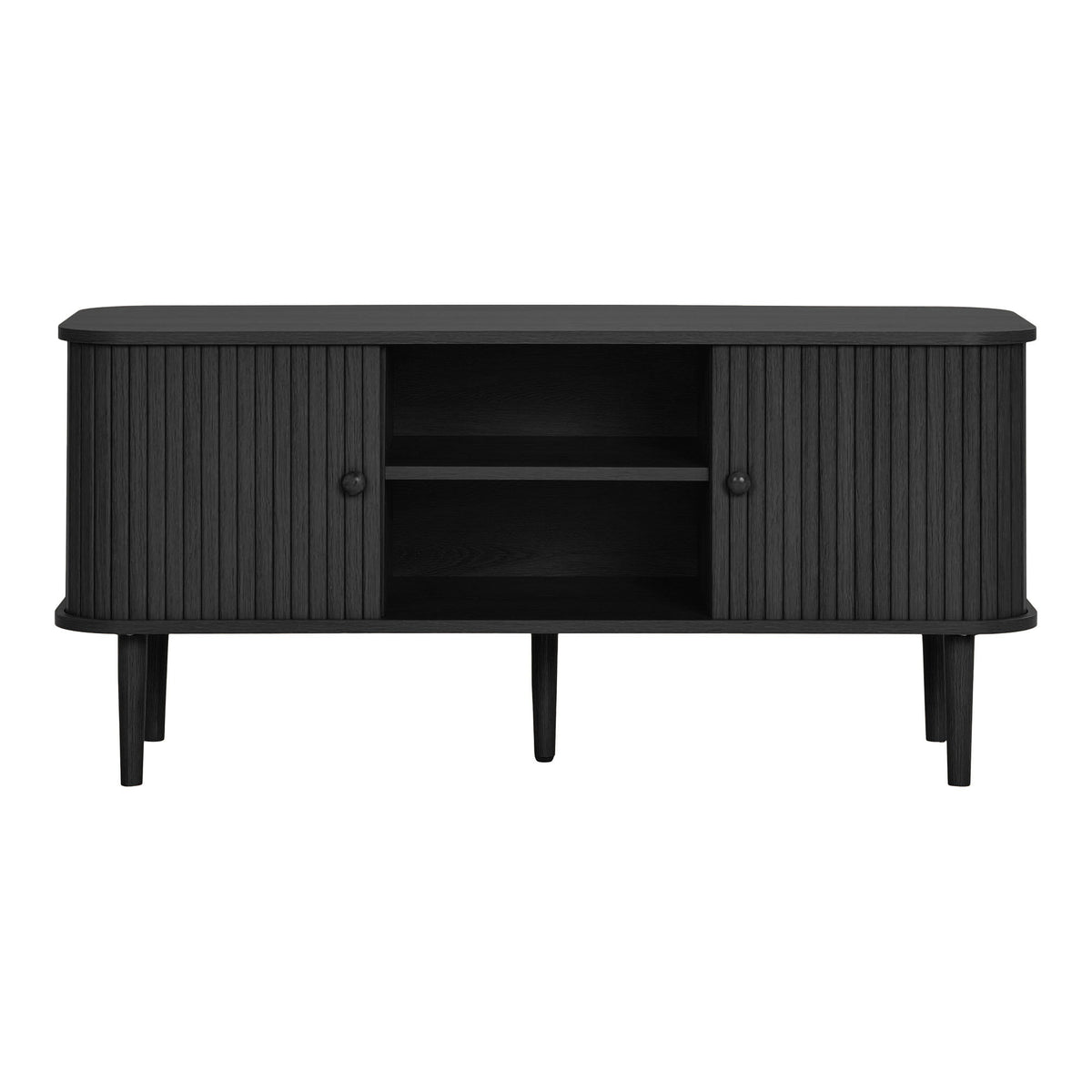 Nikko Tv-Bænk - Tv-Bænk, 2 Låger, Sort 113X40X52 Cm ⎮ 5713917047710 ⎮ 3201040 