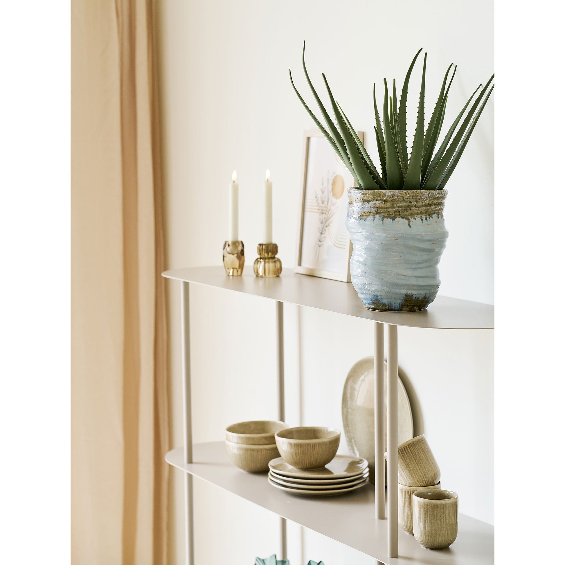 Rieti Reol - Reol, 5 Hylder, Asymmetrisk, Metal, Sand 31X118X139 Cm ⎮ 5713917043064 ⎮ 3251012 