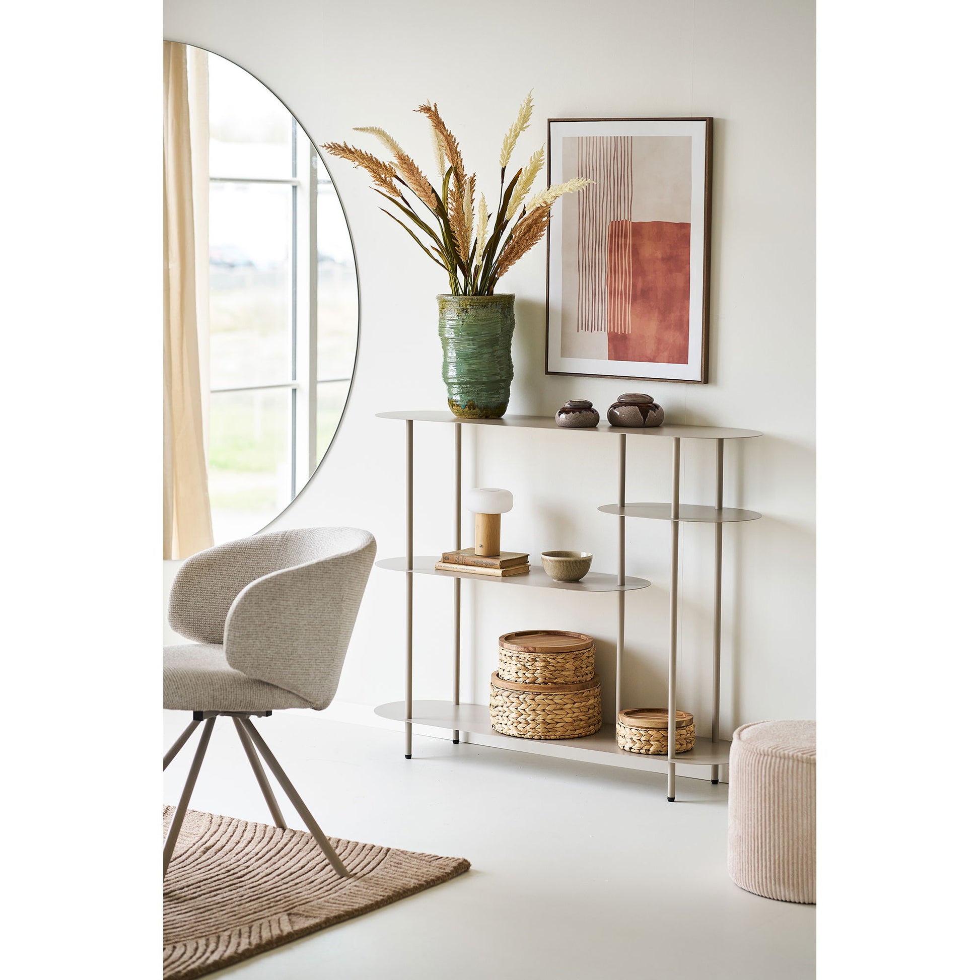 Rieti Reol - Reol, 4 Hylder, Metal, Sand 31X118X97 Cm ⎮ 5713917043071 ⎮ 3251013 