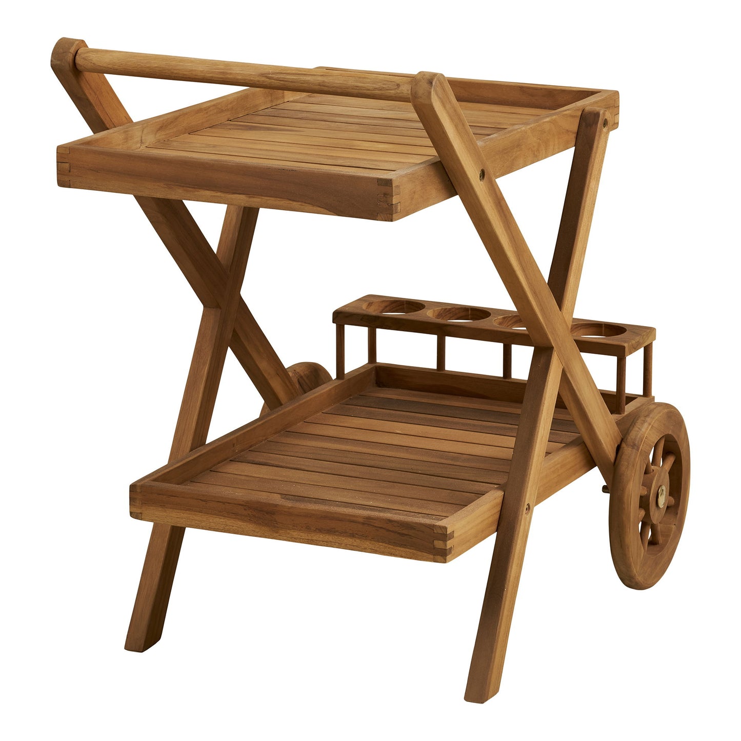 Pasaku Serveringsvogn - Serveringsvogn, Teak, Natur, 86X50X81 Cm ⎮ 5713917039562 ⎮ 3301500 