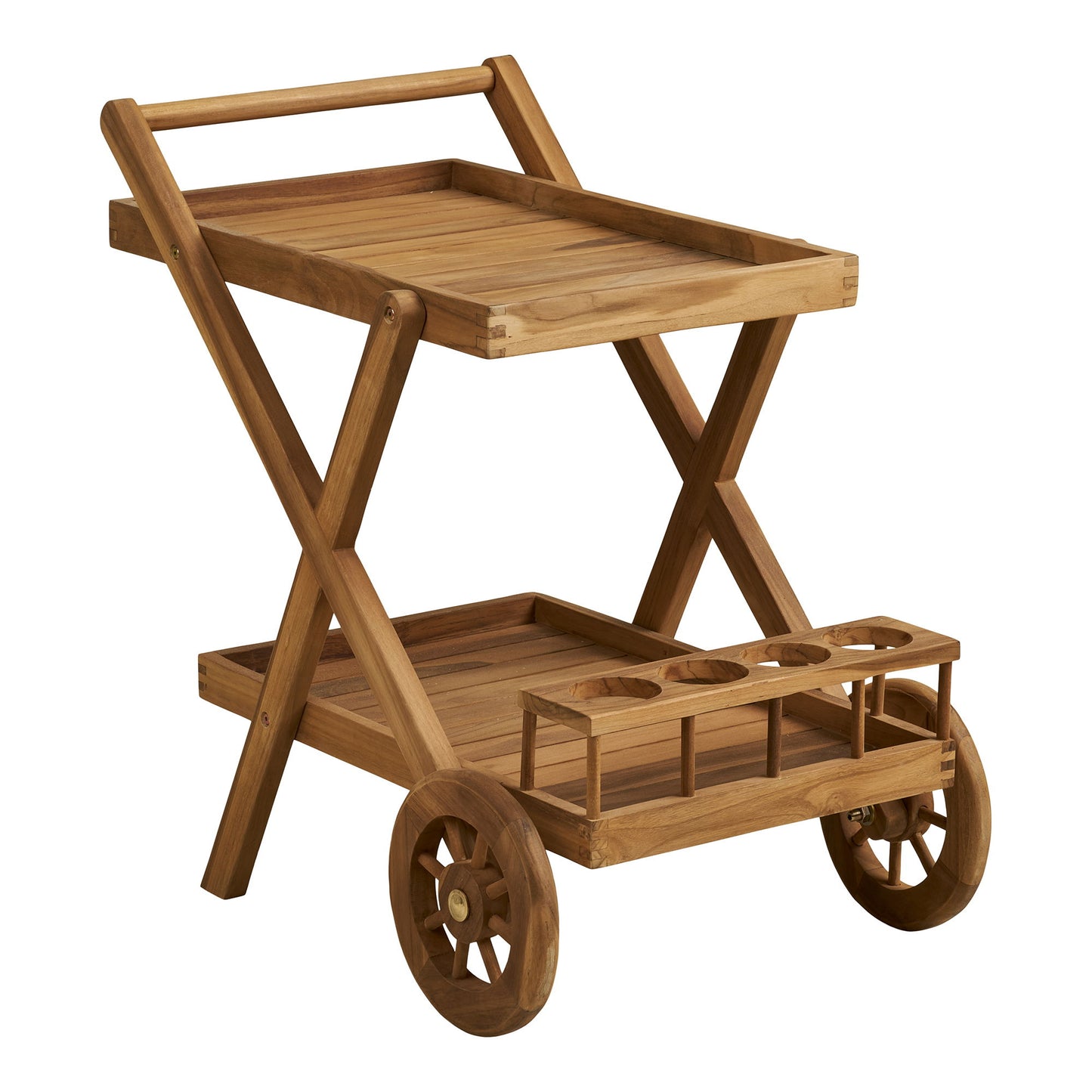 Pasaku Serveringsvogn - Serveringsvogn, Teak, Natur, 86X50X81 Cm ⎮ 5713917039562 ⎮ 3301500 