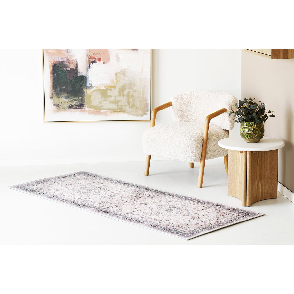 Havana Løber - Løber, Off White/Beige/Støvet Blå 80X200 Cm ⎮ 5713917045075 ⎮ 3970010 