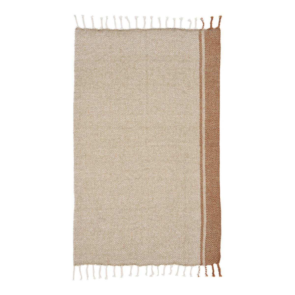 Almora Plaid - Plaid, Beige/Gylden Orange 130X180 Cm ⎮ 5713917046430 ⎮ 3971019 