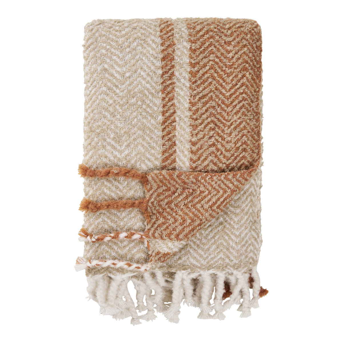 Almora Plaid - Plaid, Beige/Gylden Orange 130X180 Cm ⎮ 5713917046430 ⎮ 3971019 