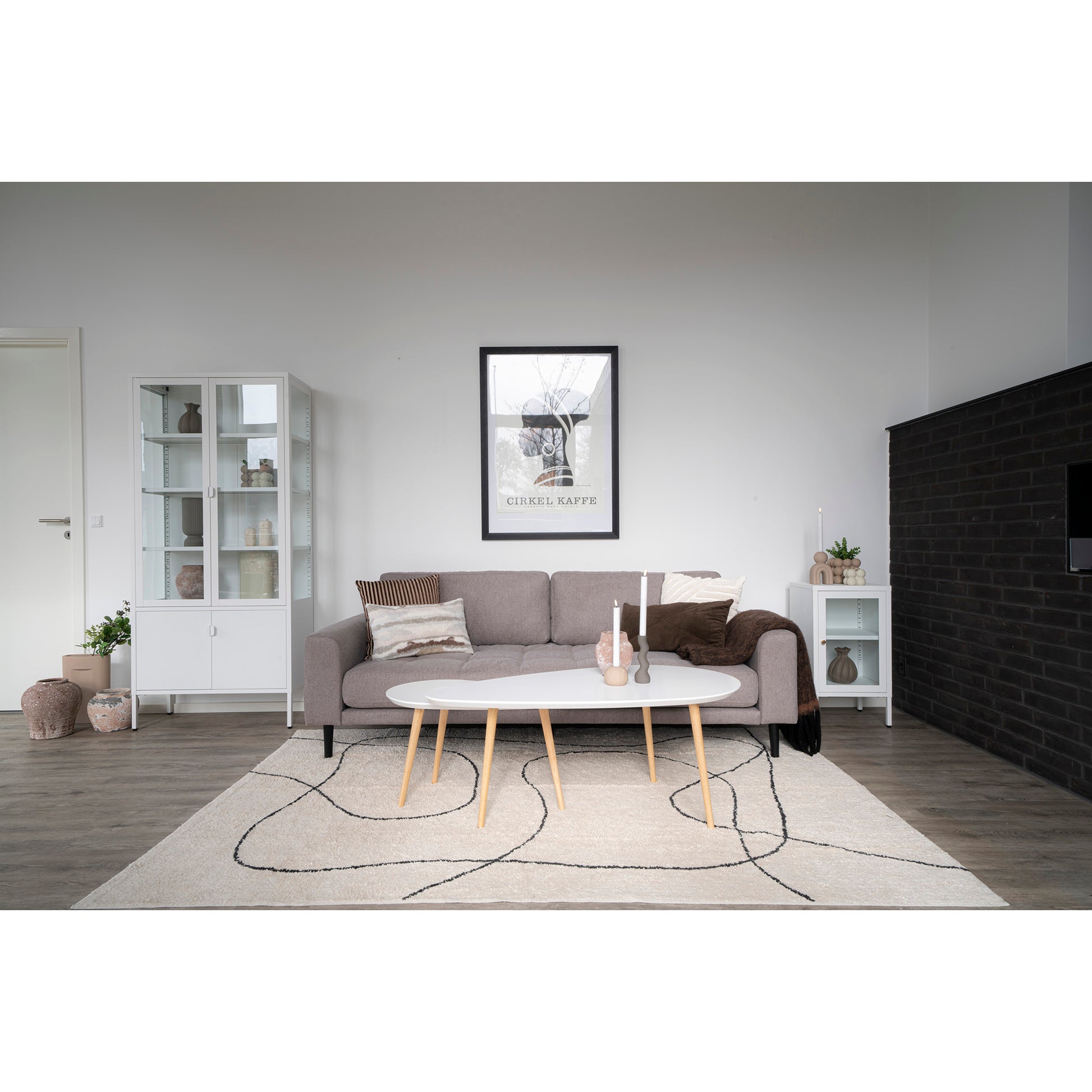 Tampa Tæppe - Tæppe, Bomuld Med Print, Natur, 160X230 Cm ⎮ 5713917019236 ⎮ 3981110 