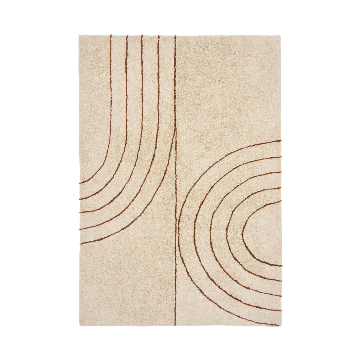 Tampa Tæppe - Tæppe, Bomuld Med Print, Beige 160X230 Cm ⎮ 5713917047765 ⎮ 3981850 