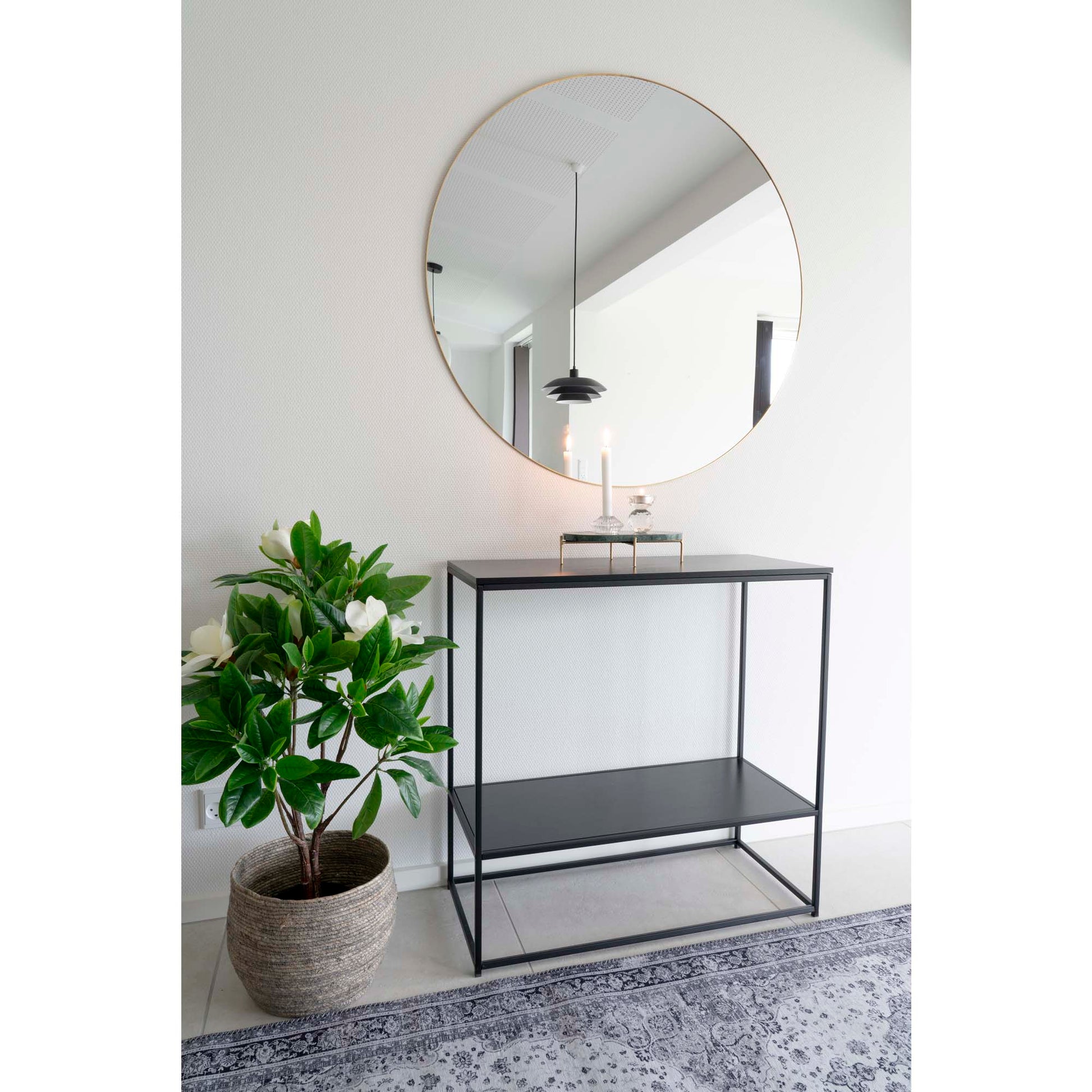 Jersey Spejl - Spejl, Stål, Messing Look Ø100 Cm ⎮ 5713917004782 ⎮ 4001180 