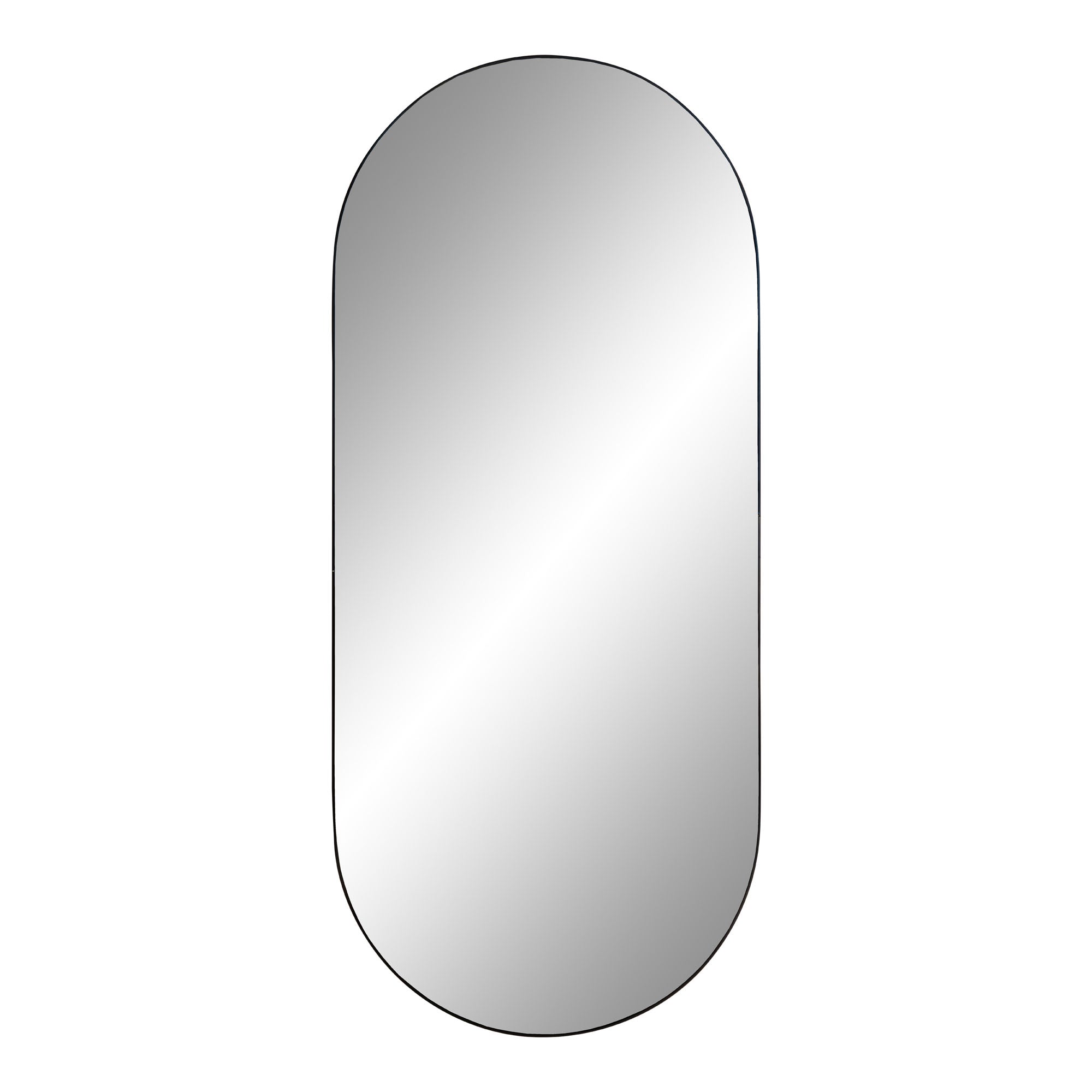 Jersey Spejl Oval - Oval Spejl I Stål, Sort, 35X80 Cm ⎮ 5713917006847 ⎮ 4001435 