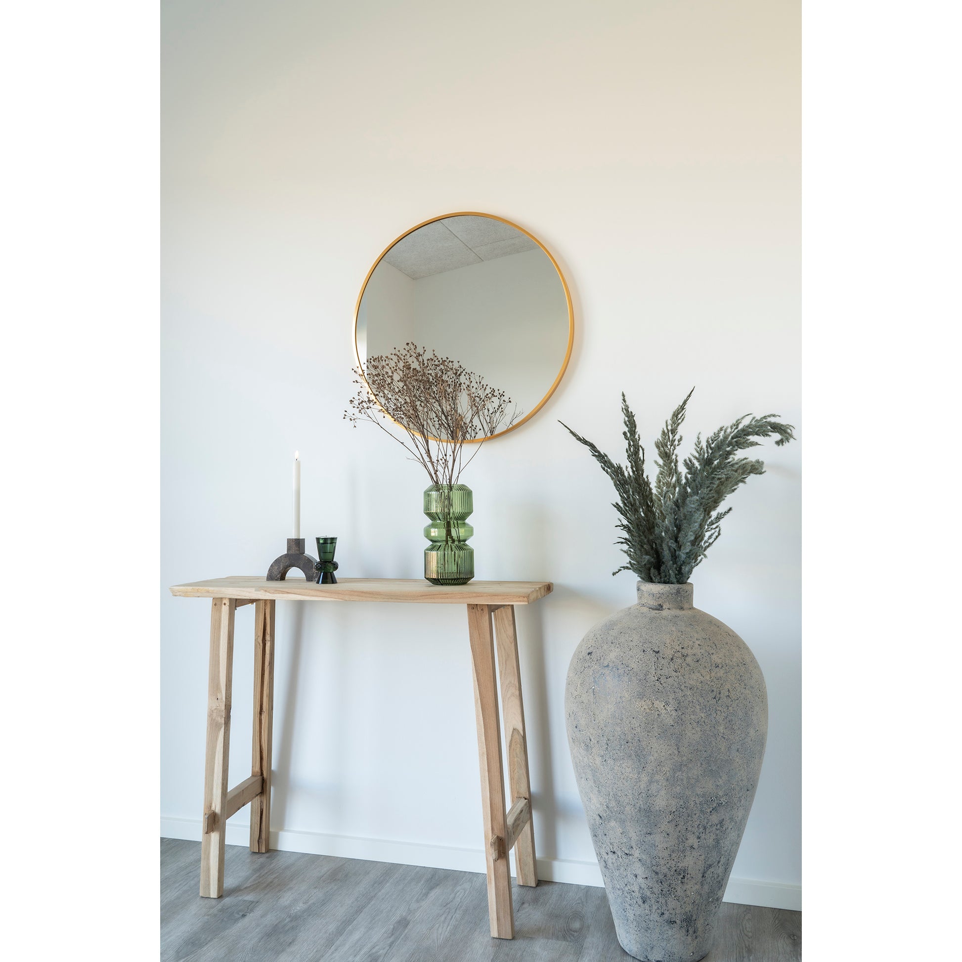 Madrid Spejl - Spejl, Aluminium, Messing Look, Ø60 Cm ⎮ 5713917018291 ⎮ 4001450 