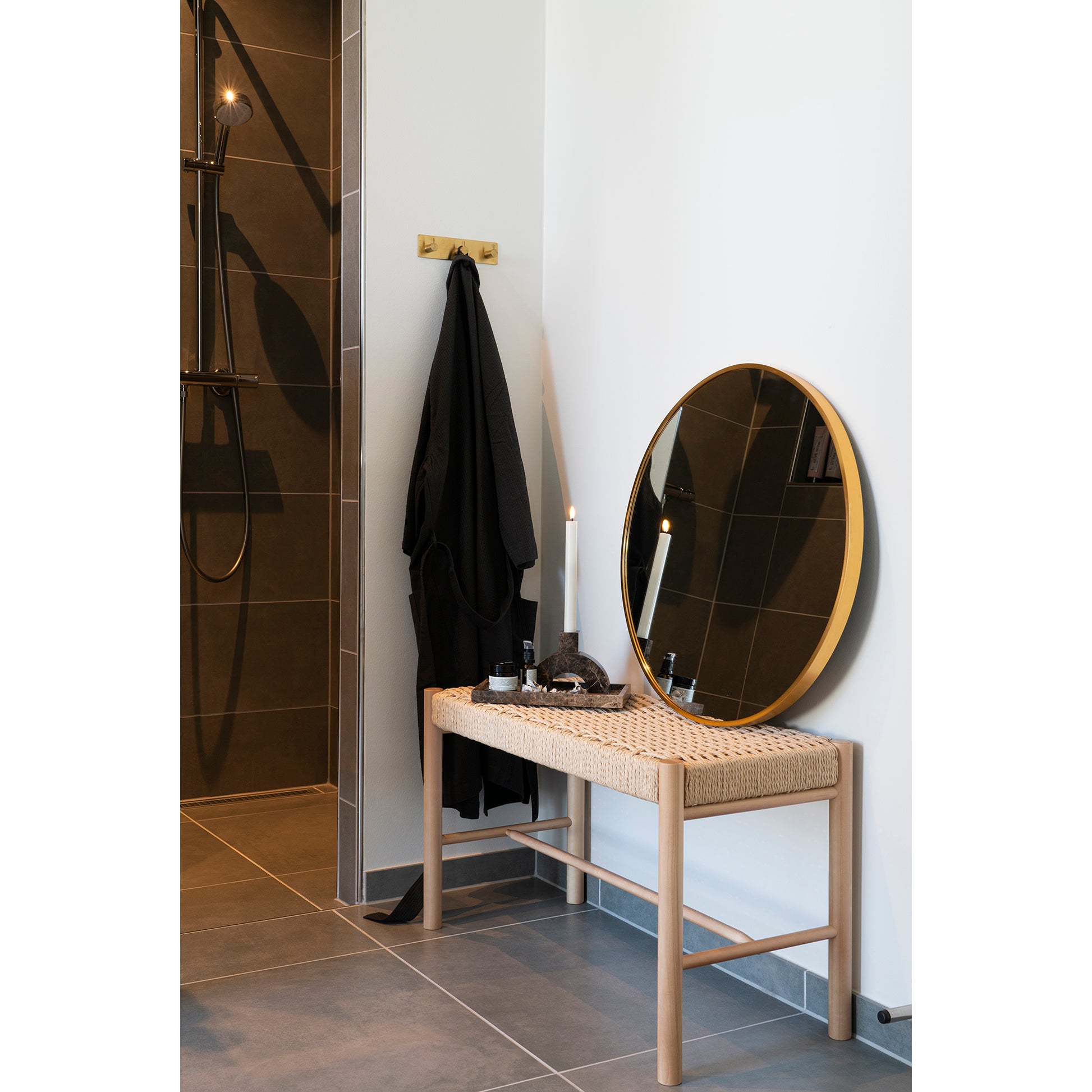 Madrid Spejl - Spejl, Aluminium, Messing Look, Ø60 Cm ⎮ 5713917018291 ⎮ 4001450 