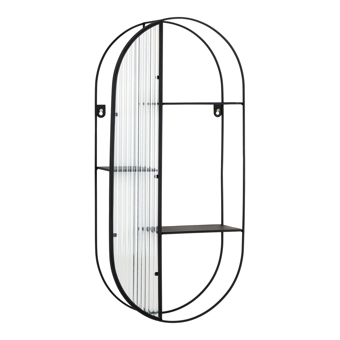 Newcastle Væghylde - Væghylde, Stål/Glas, 3 Hylder, Sort 32X11X68 Cm ⎮ 5713917028474 ⎮ 4283001 