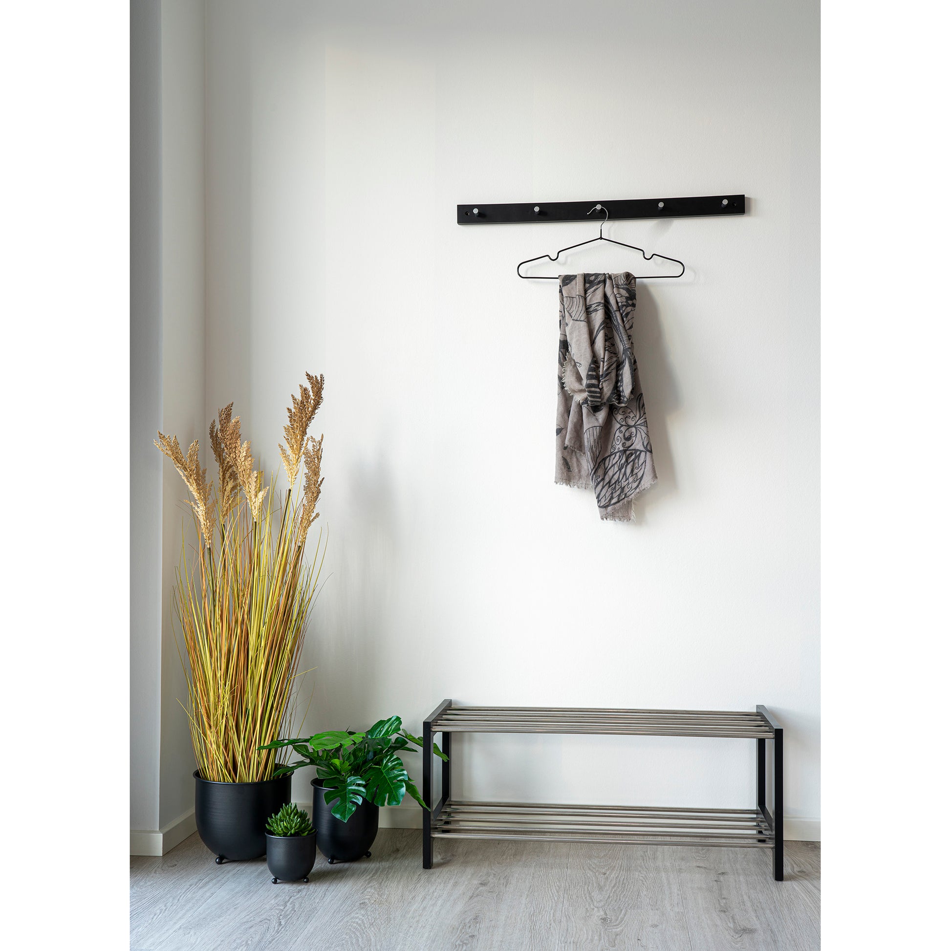 Padova Skoreol - Skoreol, Træ/Stål, 2 Hylder, Sort78X34 Cm ⎮ 5713917002375 ⎮ 4291095 