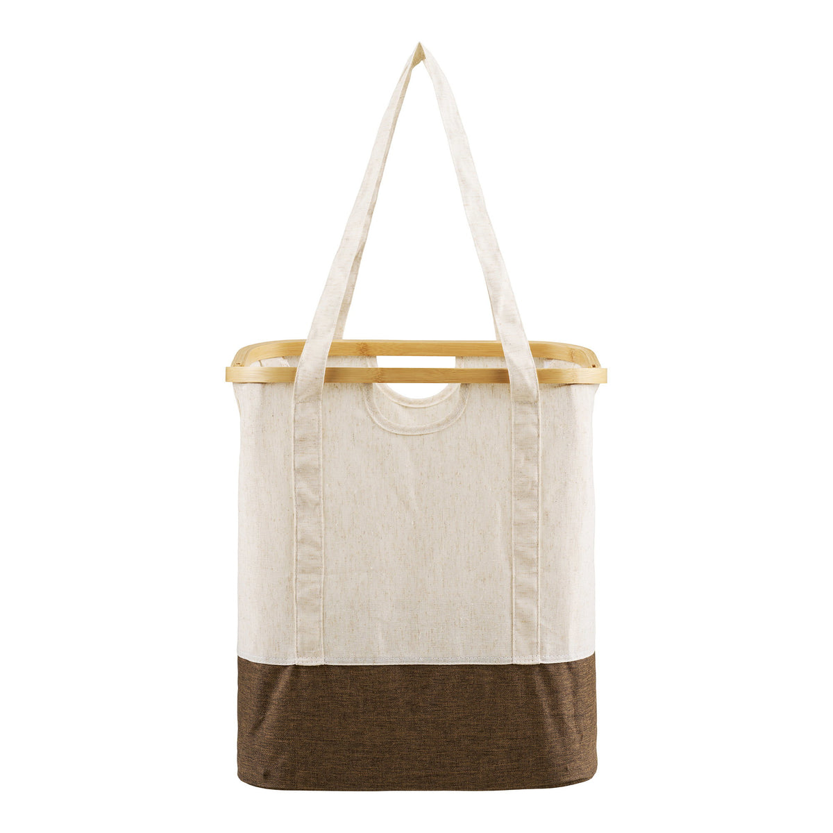Noto Vasketøjspose - Vasketøjspose, Bambus/Stof, Off White/Brun, 40X30X45 Cm ⎮ 5713917045389 ⎮ 4390003 