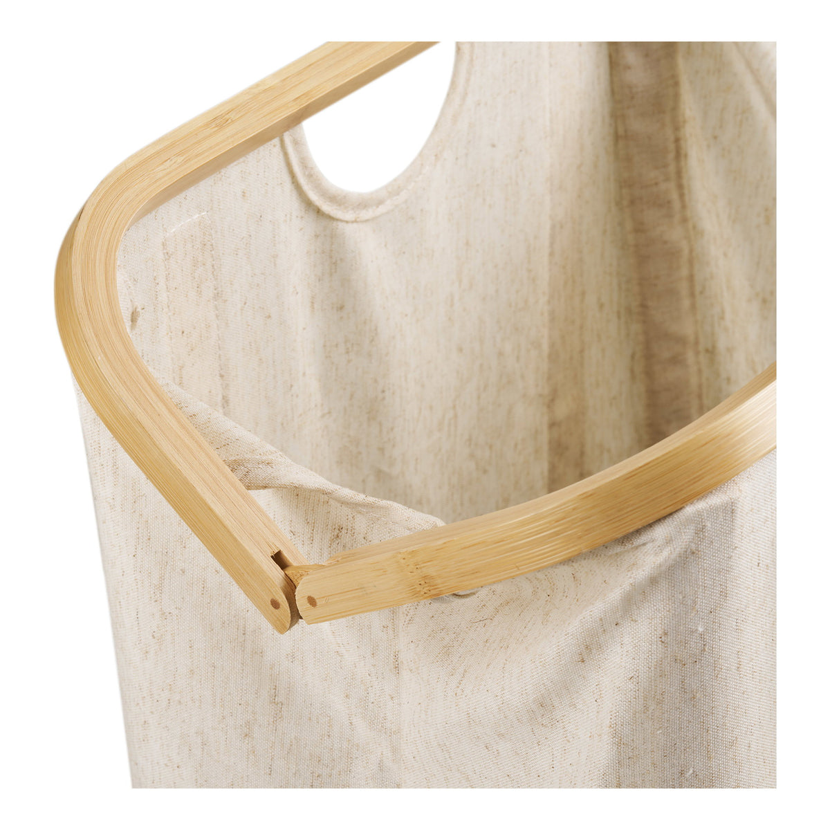 Noto Vasketøjspose - Vasketøjspose, Bambus/Stof, Off White/Brun, 40X30X45 Cm ⎮ 5713917045389 ⎮ 4390003 