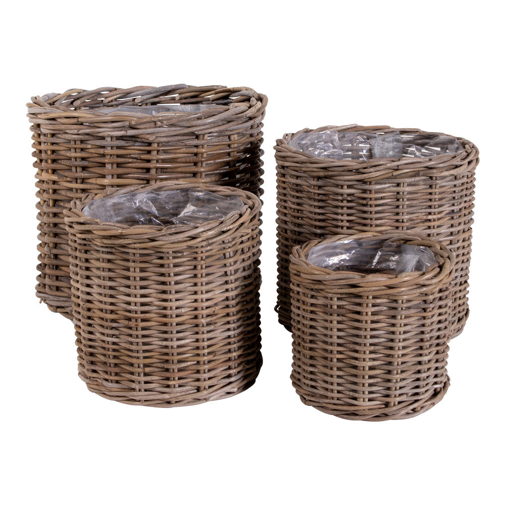 Bogor Kurve - Kurve, Kubu Rattan, Natur Sæt Af 4 ⎮ 5713917009411 ⎮ 4401120 