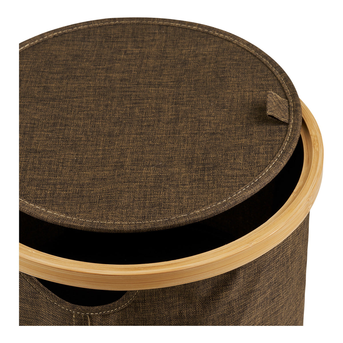 Noto Kurv - Kurv, Rund, Bambus/Stof, Brun, Ø30X20 Cm ⎮ 5713917045358 ⎮ 4401575 