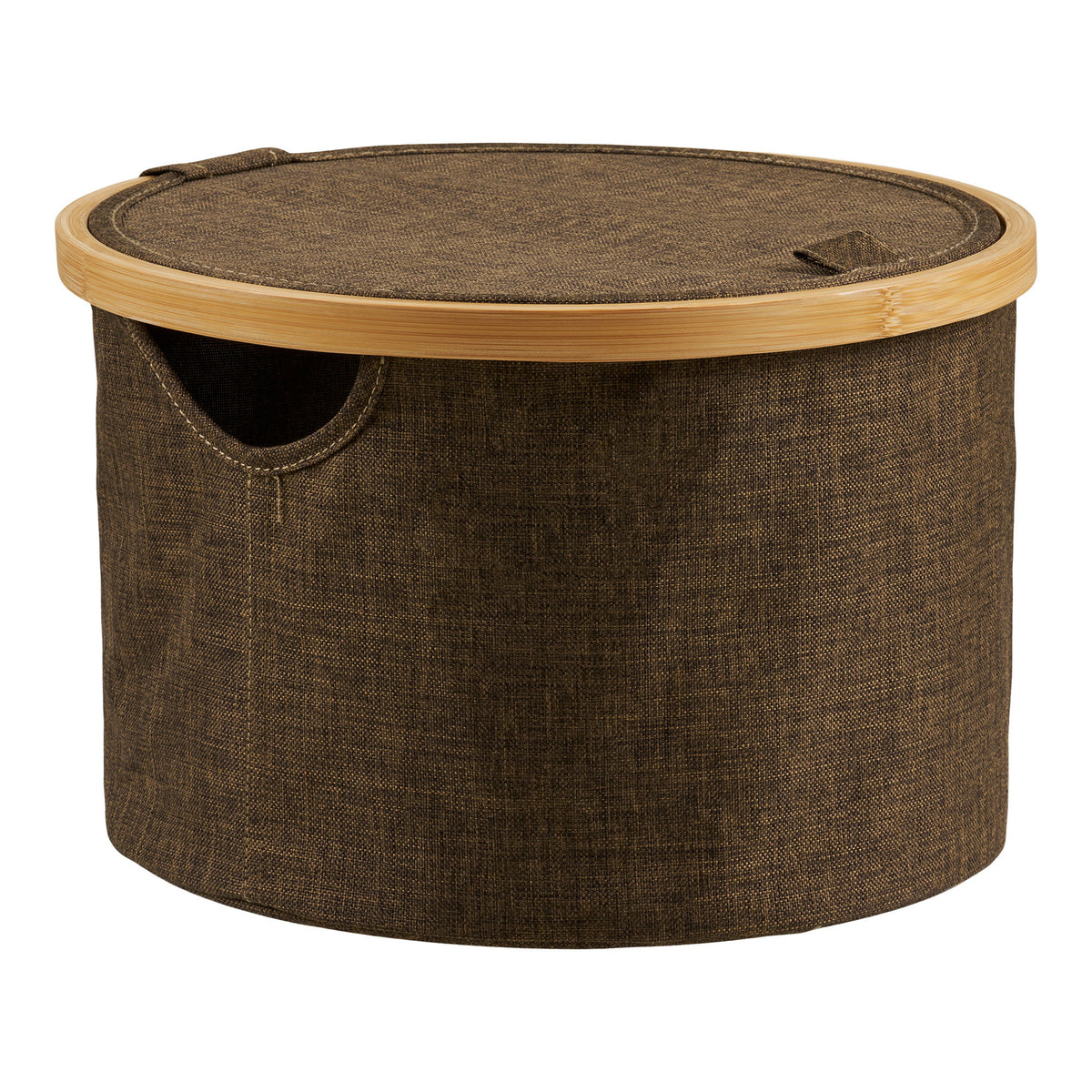 Noto Kurv - Kurv, Rund, Bambus/Stof, Brun, Ø30X20 Cm ⎮ 5713917045358 ⎮ 4401575 
