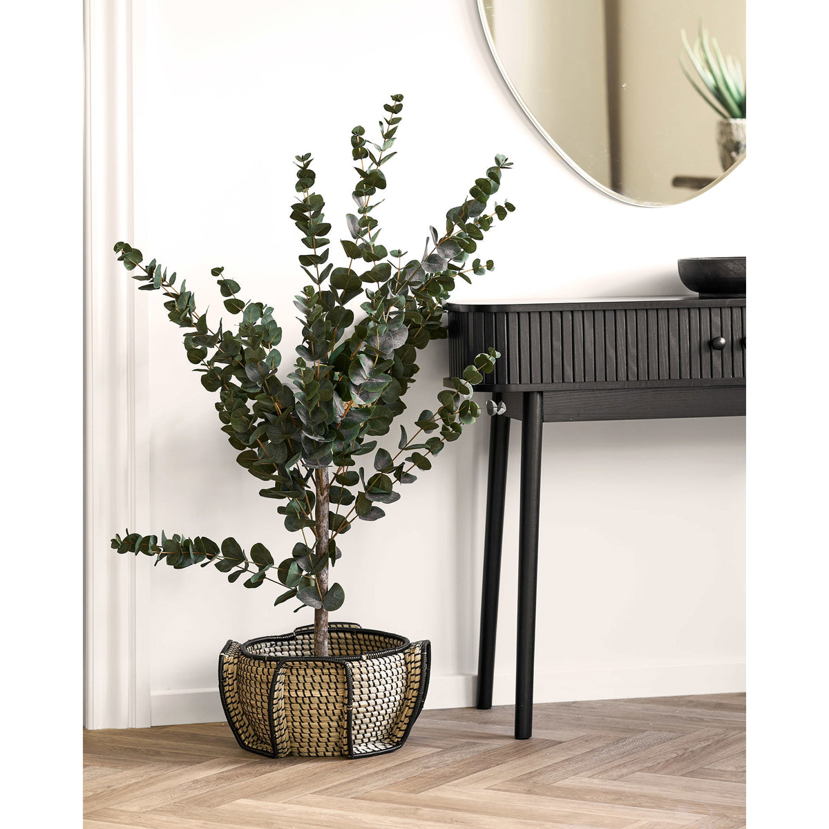Medan Kurv - Kurv, Søgræs, Natur/Sort, Ø33X20 Cm ⎮ 5713917045402 ⎮ 4401576 