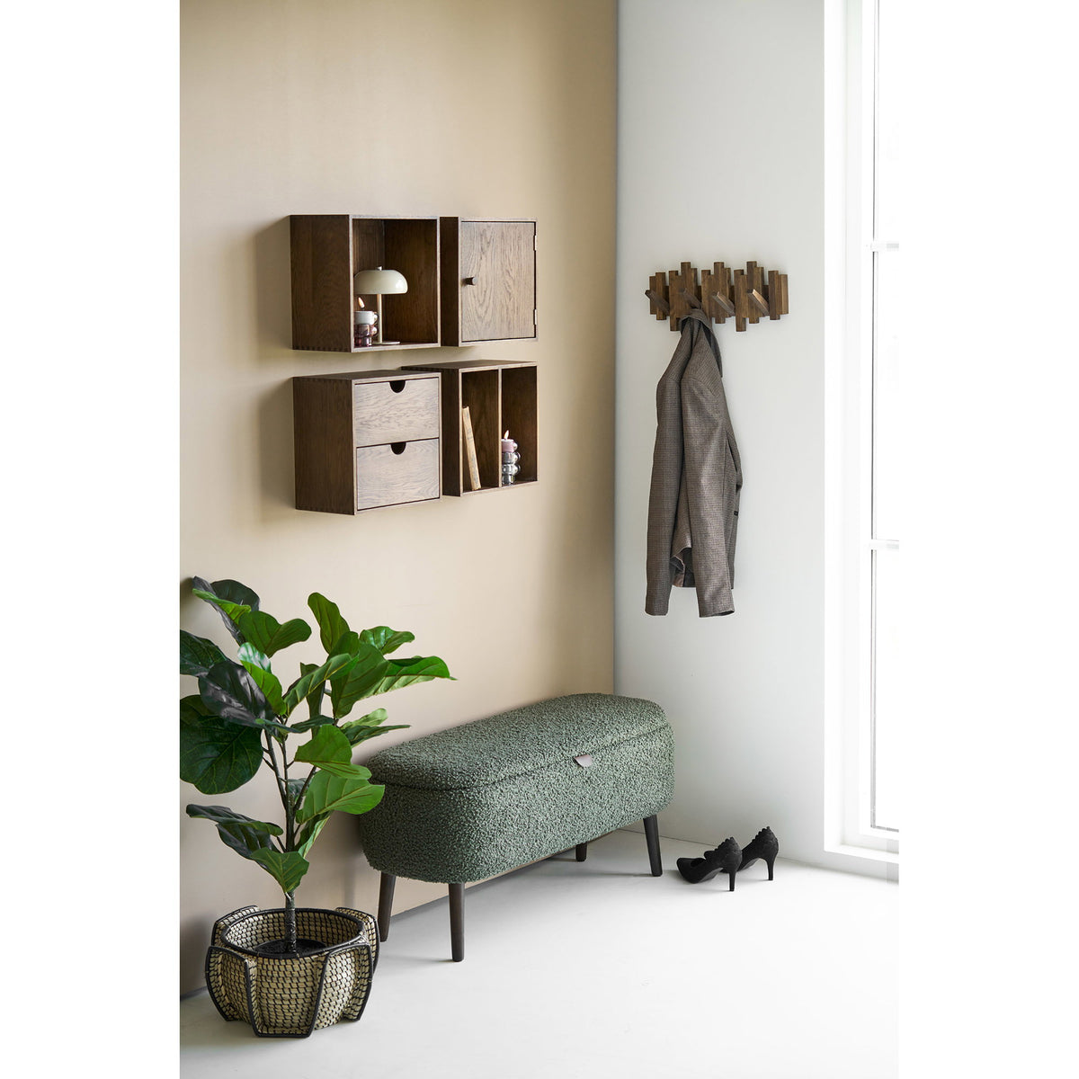 Medan Kurv - Kurv, Søgræs, Natur/Sort, Ø33X20 Cm ⎮ 5713917045402 ⎮ 4401576 