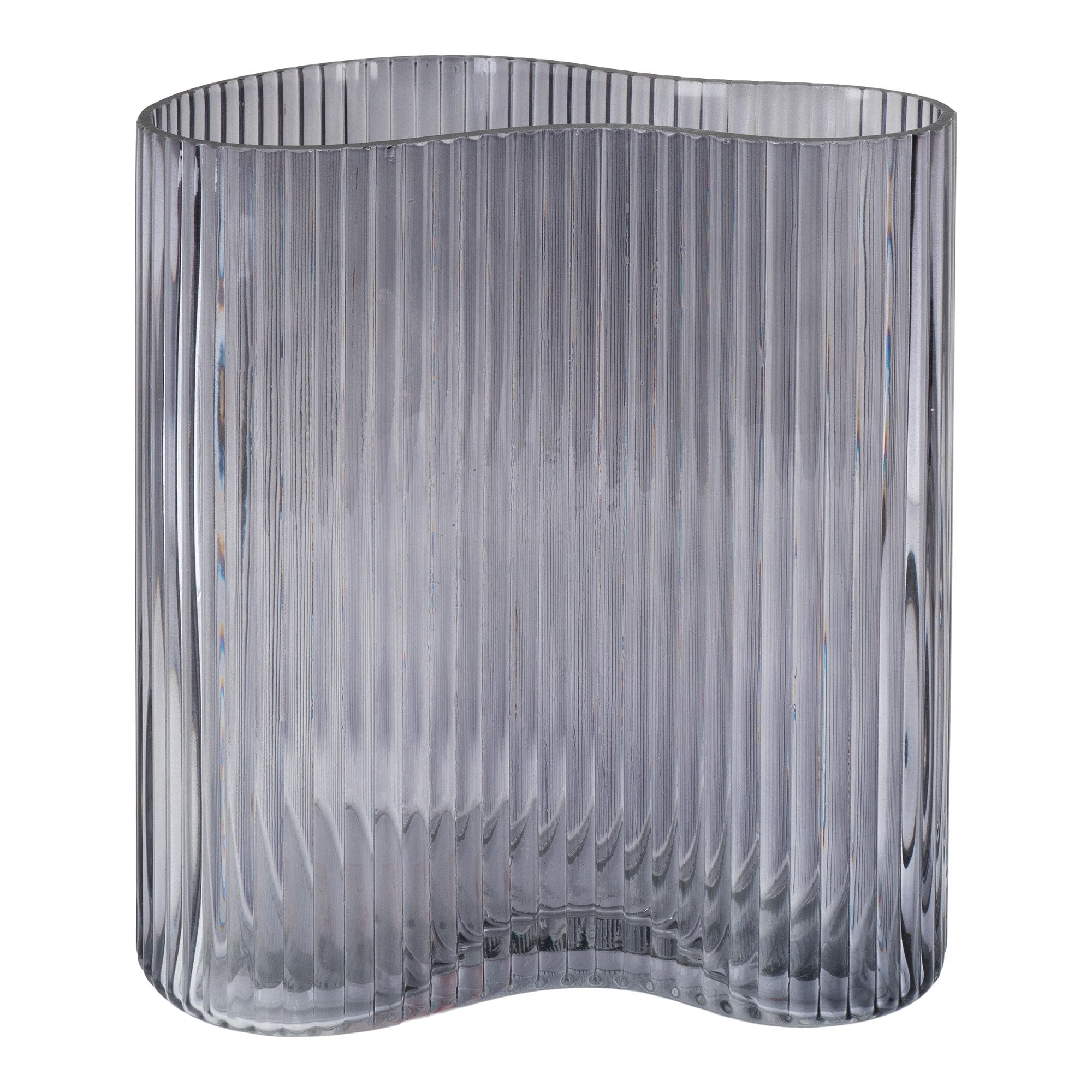 Vase - Vase I Glas, Smoked, Organisk Form, 12X19X20 Cm ⎮ 5713917019755 ⎮ 4441205 