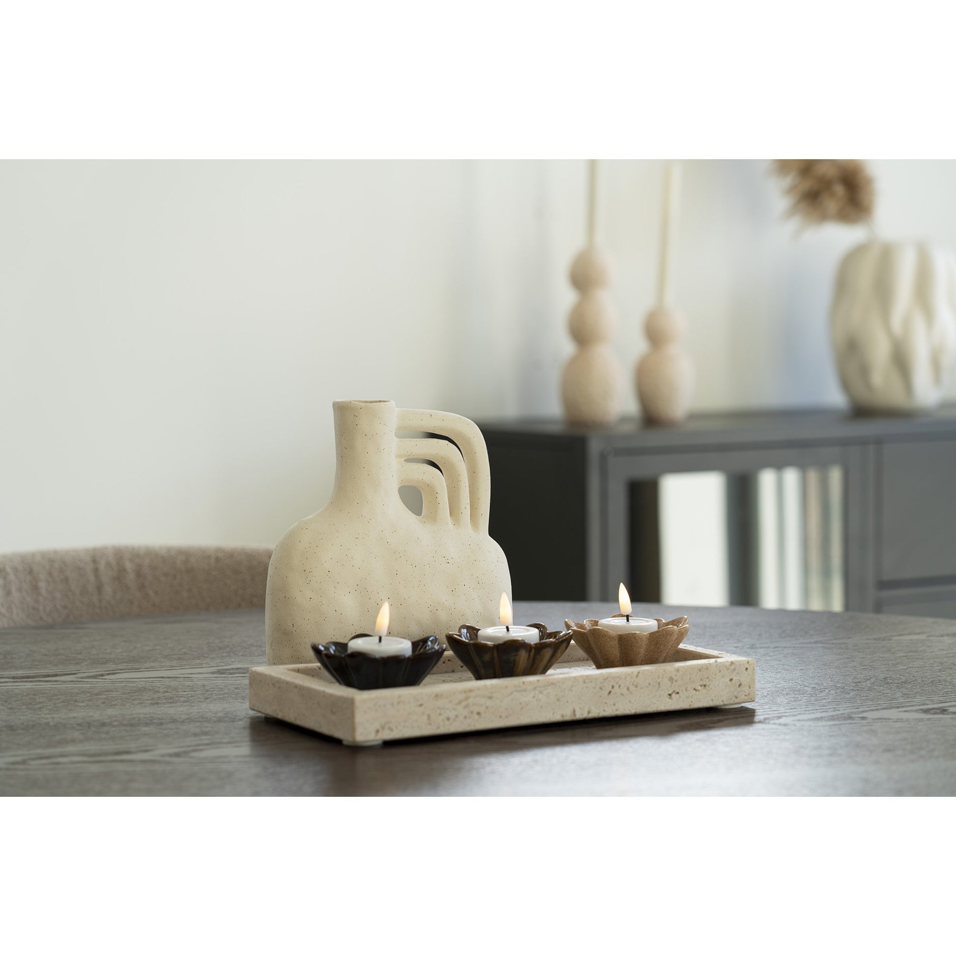 Skål - Skål, Keramik, Beige/Brun/Mørkebrun, Ø8,5X3,5 Cm, Sæt Af 3 ⎮ 5713917029235 ⎮ 4441704 