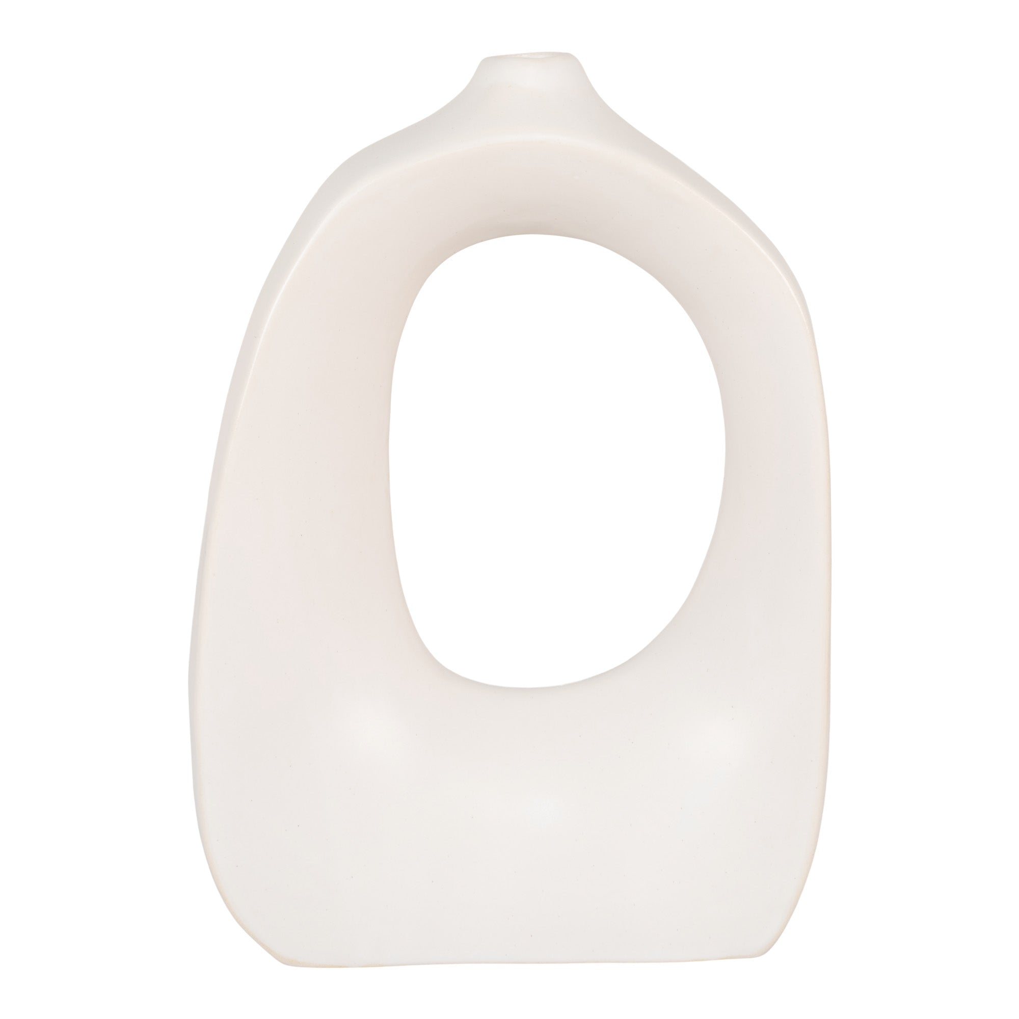 Vase - Vase I Keramik, Hvid, Organisk Form, 19X9X28,5 Cm ⎮ 5713917019953 ⎮ 4441730 