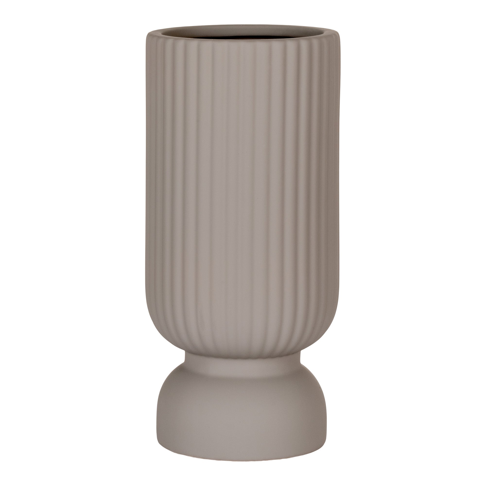 Vase - Vase I Keramik, Grå, Ø12X25,5 Cm ⎮ 5713917024636 ⎮ 4441763 