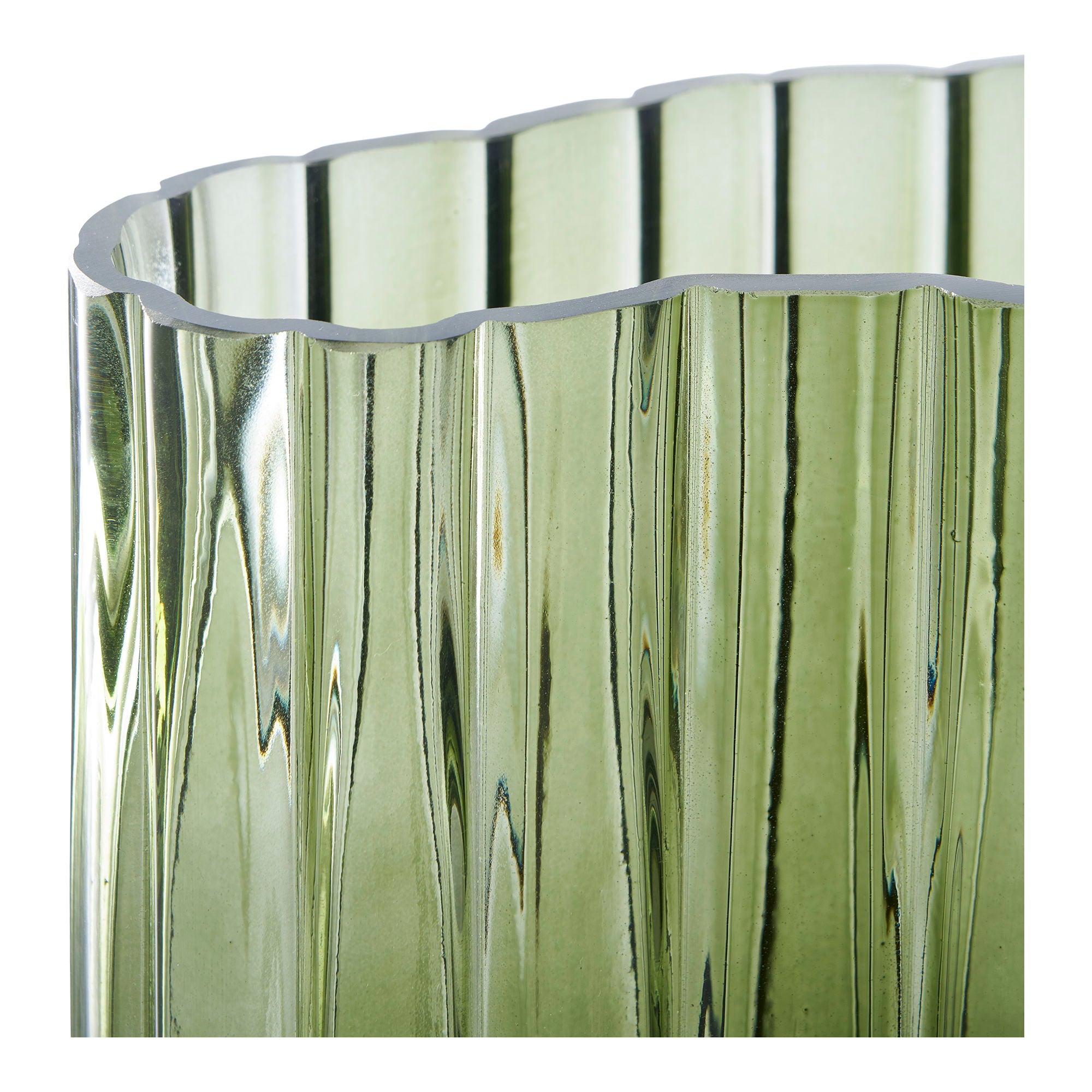 Vase - Vase, Glas, Smoked Grøn 21X12X26,5 Cm ⎮ 5713917032884 ⎮ 4441784 