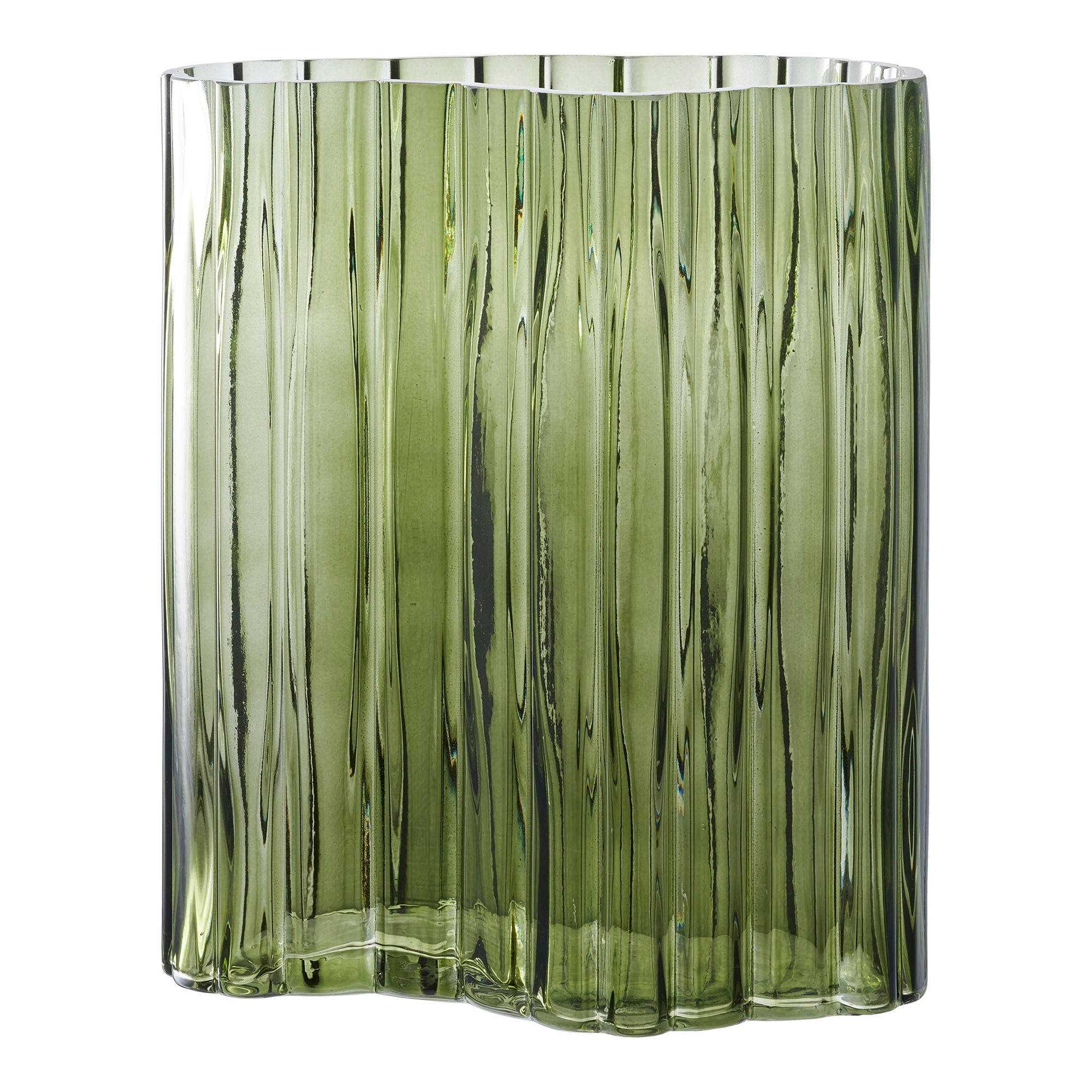 Vase - Vase, Glas, Smoked Grøn 21X12X26,5 Cm ⎮ 5713917032884 ⎮ 4441784 